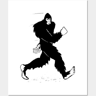 Funny Bigfoot Silhouette Posters and Art